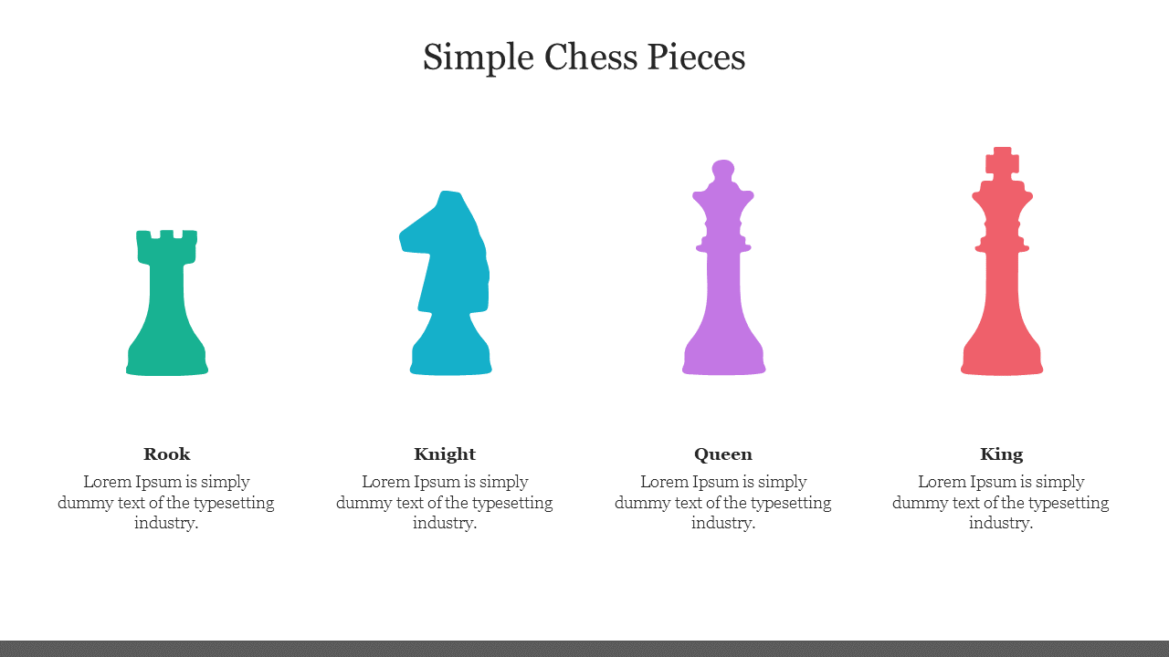 Creative Simple Chess Pieces Presentation Slide
